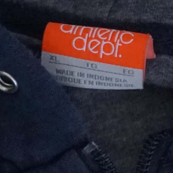 Vintage Y2K Nike The Athletic Dept. Navy Cotton Hooded Zip Up Sweater XL - Picture 10 of 11